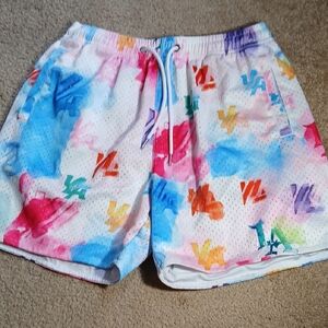 Youngla Party Mesh Graphic Shorts